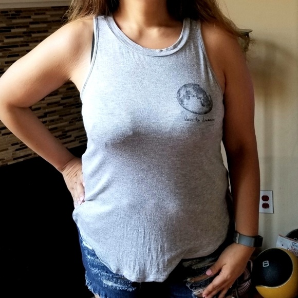Moonchild Love To Dream Gray Tank - Size S - Picture 2 of 6